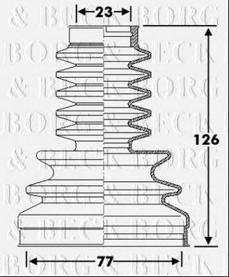 BORG & BECK bcb6282 -  Пыльник, приводной вал